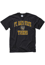 Fort Hays State Tigers Black #1 Design Short Sleeve T Shirt