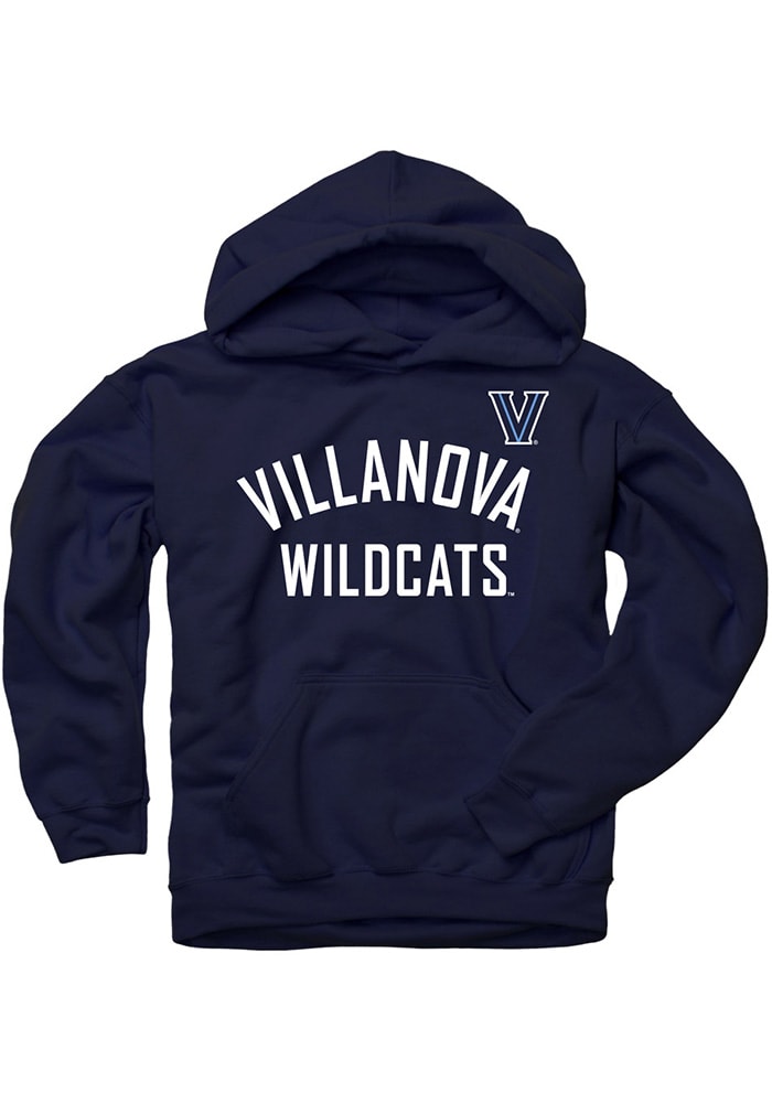 Villanova Wildcats Kids Navy Blue Arc Long Sleeve Hoodie