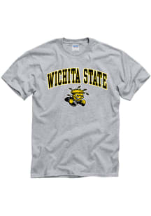 Wichita State Shockers Grey Mascot Tee Short Sleeve T Shirt