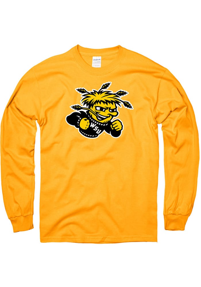 Wichita State Shockers Gold Primary Logo Long Sleeve T Shirt