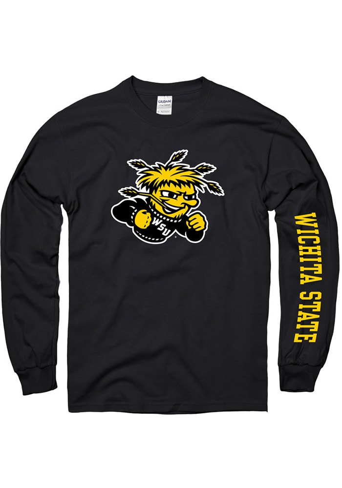 Wichita State Shockers Black Logo Long Sleeve T Shirt