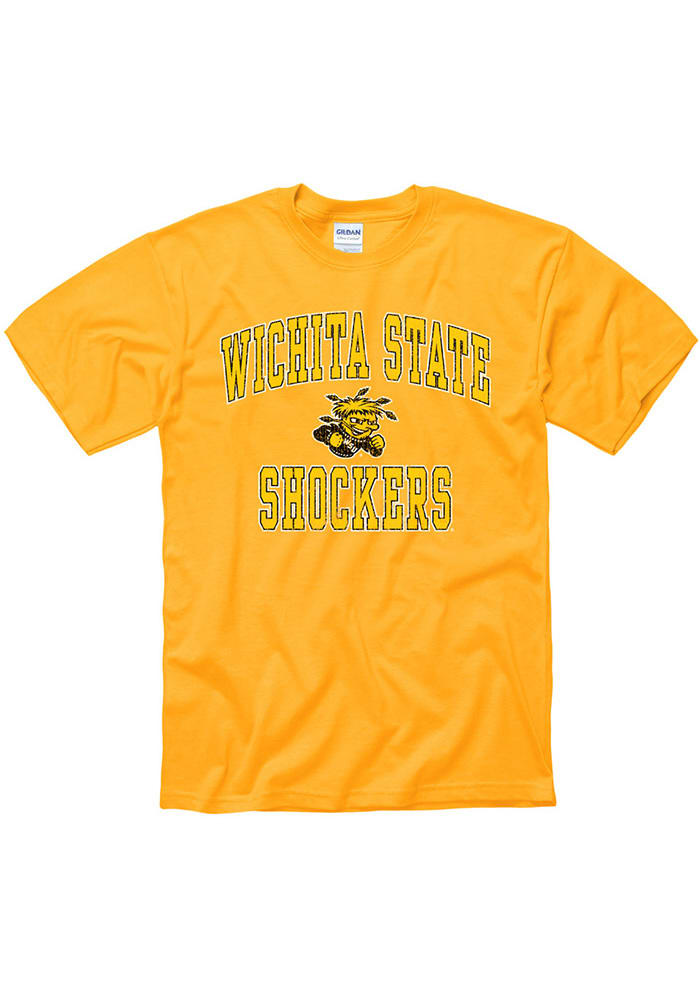 Wichita State Shockers Gold No1 Design Short Sleeve T Shirt
