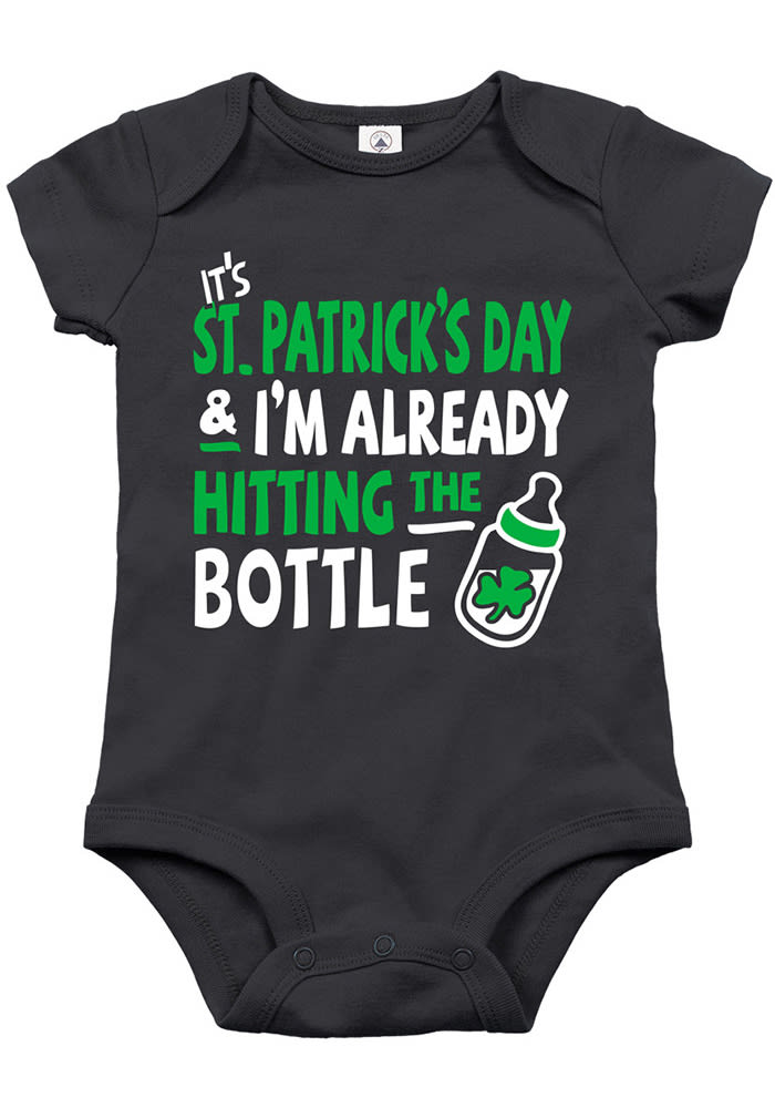 St Patrick's Day Baby Hitting the Bottle One Piece