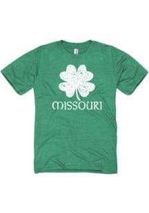 Missouri Green Splatter Shamrock Short Sleeve T Shirt