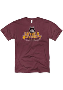 Loyola Ramblers Maroon Distressed Big Logo Short Sleeve T Shirt