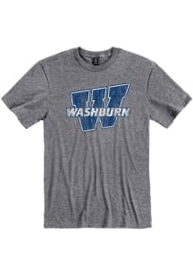 Washburn Ichabods Grey Big Logo Short Sleeve T Shirt
