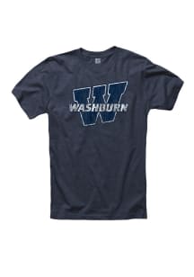 Washburn Ichabods Navy Blue Big Logo Short Sleeve T Shirt
