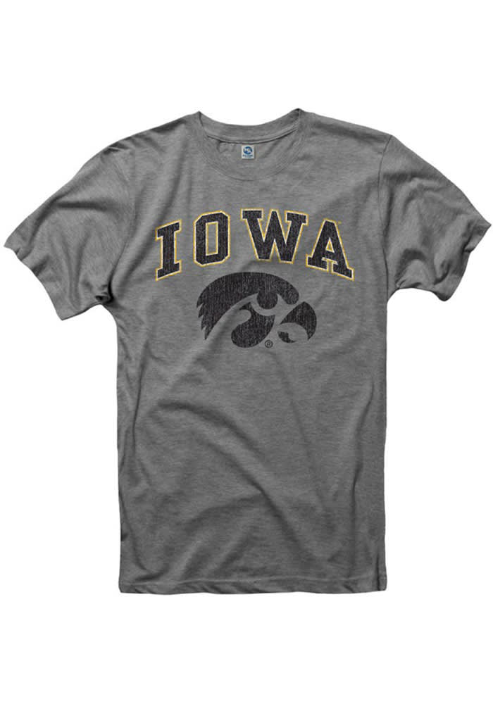 Iowa Hawkeyes Grey Arch Short Sleeve T Shirt