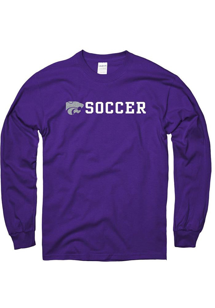 K-State Wildcats Purple Soccer Long Sleeve T Shirt