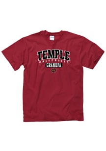 Temple Owls Red Grandpa Short Sleeve T Shirt