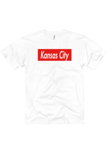 Kansas City White Box Logo Short Sleeve T Shirt