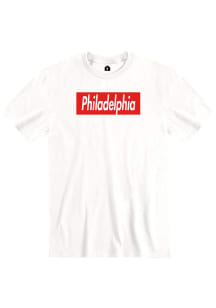Philadelphia White Box Logo Short Sleeve T Shirt