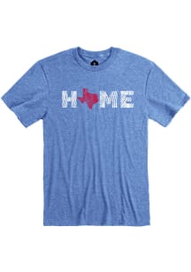 Texas Blue Home State Shape Short Sleeve T Shirt