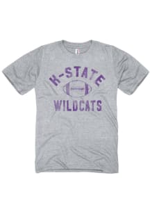K-State Wildcats Grey Arch Football Short Sleeve T Shirt