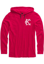 Kansas City Red Monogram Long Sleeve Light Weight Hood