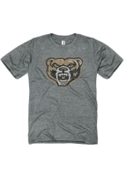 Oakland University Golden Grizzlies Grey Grizzly Fadeout Short Sleeve T Shirt