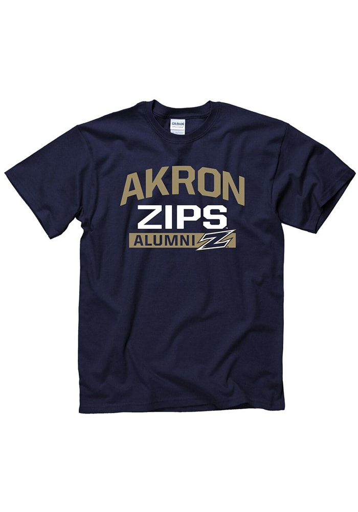 Akron Zips Navy Blue Alumni Short Sleeve T Shirt