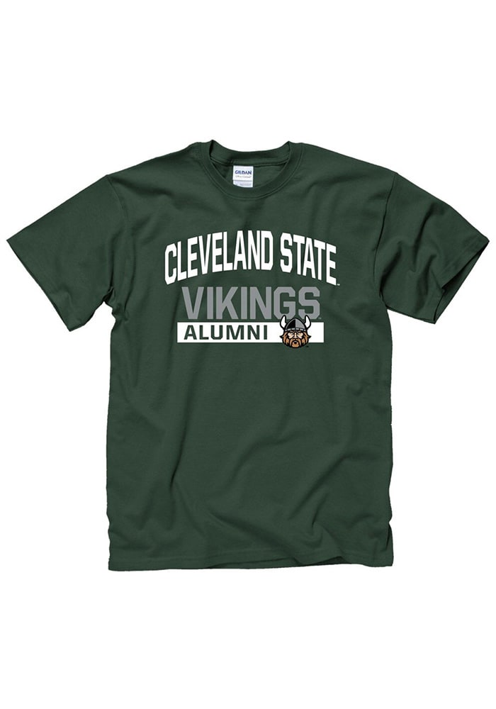 Cleveland State Vikings Green Alumni Short Sleeve T Shirt