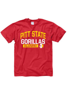 Pitt State Gorillas Red Alumni Short Sleeve T Shirt