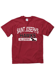 Saint Josephs Hawks Crimson Alumni Short Sleeve T Shirt