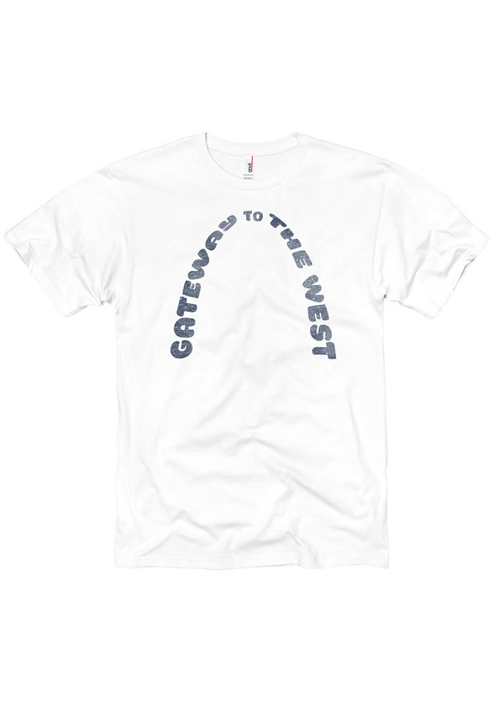 St Louis White Gateway to the West Arch Short Sleeve T Shirt