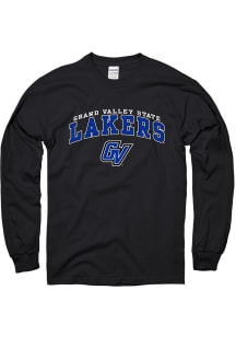 Grand Valley State Lakers Black Arch Mascot Long Sleeve T Shirt