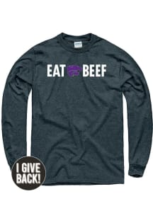K-State Wildcats Grey Eat Beef Long Sleeve T Shirt