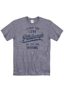 Pittsburgh Navy Blue Either You Love Short Sleeve  T Shirt