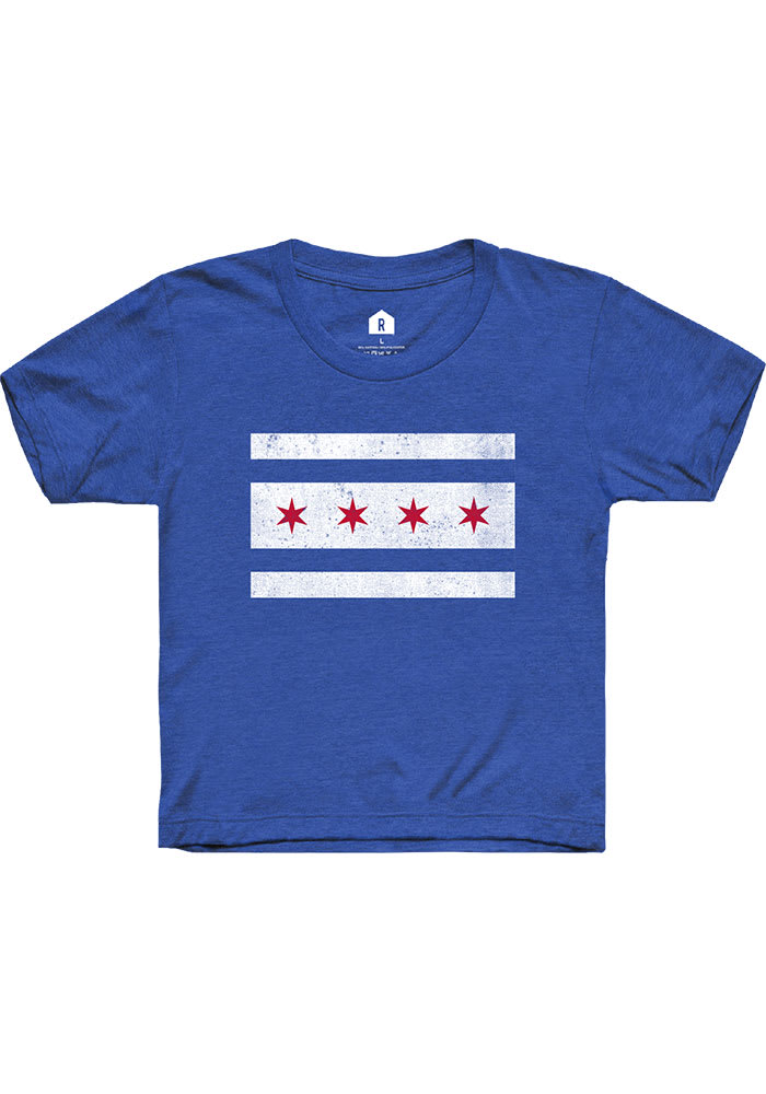 Rally Chicago Youth Blue City Flag Short Sleeve T Shirt