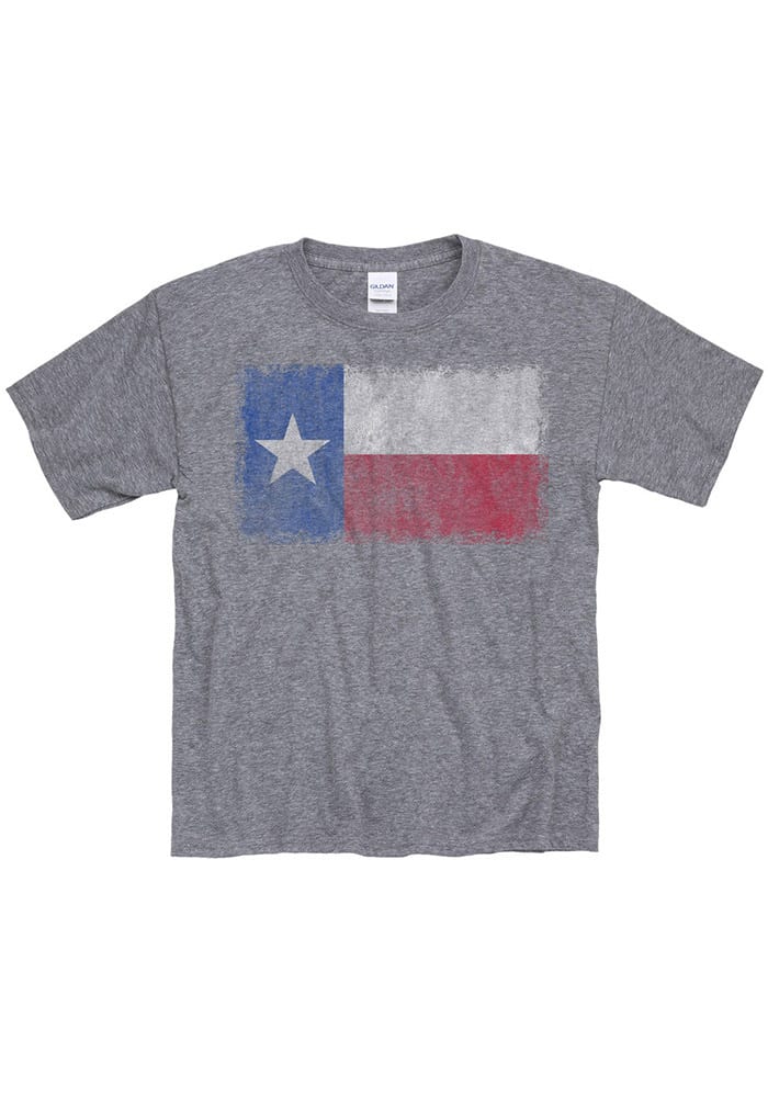 Texas Youth Grey State Flag Short Sleeve T Shirt