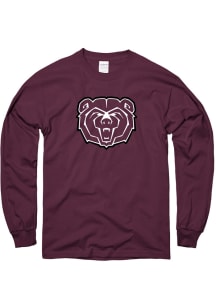 Missouri State Bears Maroon PRIMARY LOGO Long Sleeve T Shirt
