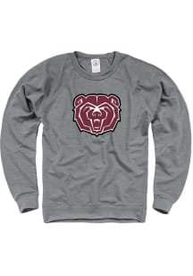 Missouri State Bears Mens Grey Primary Logo Long Sleeve Crew Sweatshirt