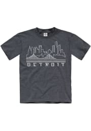 Detroit Youth Navy Skyline Glow Short Sleeve T Shirt