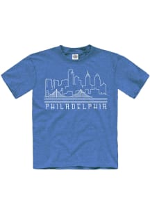 Philadelphia Youth Blue Skyline Glow Short Sleeve T Shirt