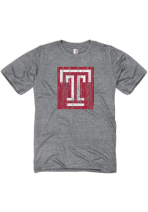 Temple Owls Grey Logo Short Sleeve T Shirt