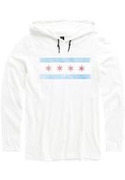 Chicago White City Flag Long Sleeve Light Weight Hood