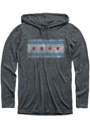 Chicago Grey City Flag Long Sleeve Light Weight Hood