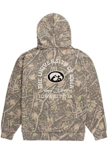 Uscape Iowa Hawkeyes Mens Natural Back Bay Camo Long Sleeve Hoodie