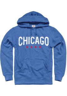 Chicago Blue Wordmark Arch Long Sleeve French Terry Hood Sweatshirt