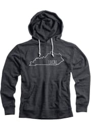 Kentucky Black State Local Long Sleeve Hood Sweatshirt