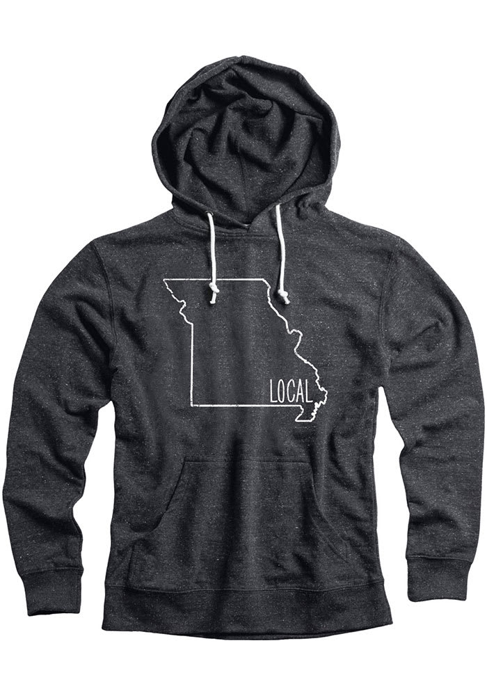Missouri Black State Local Long Sleeve Hood Sweatshirt