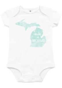 Michigan Baby White Made In Short Sleeve One Piece