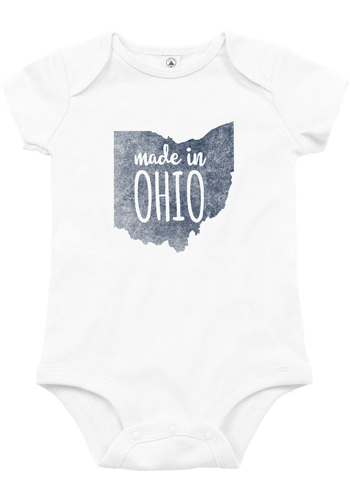 Ohio Baby White Made In Short Sleeve One Piece
