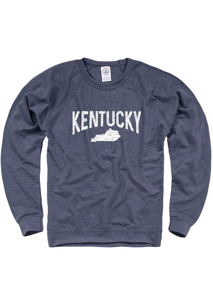 Kentucky Mens Navy Blue Wordmark Arch Long Sleeve Crew Sweatshirt