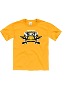 Northern Kentucky Norse Youth Gold Primary Logo Short Sleeve T-Shirt