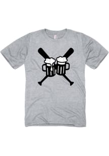 Grey Beers and Bats Short Sleeve T Shirt