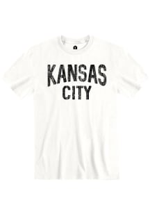 Kansas City White Wordmark Short Sleeve T Shirt
