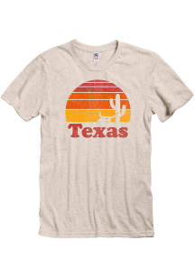Texas Oatmeal Sunset Cactus Longhorn Short Sleeve T Shirt