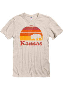 Kansas Oatmeal Sunset Buffalo Short Sleeve T Shirt