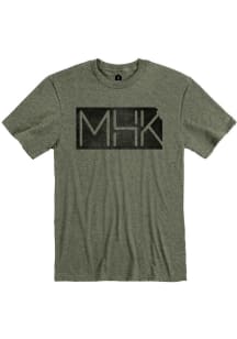 Manhattan Olive Green MHK State Shape Short Sleeve T Shirt